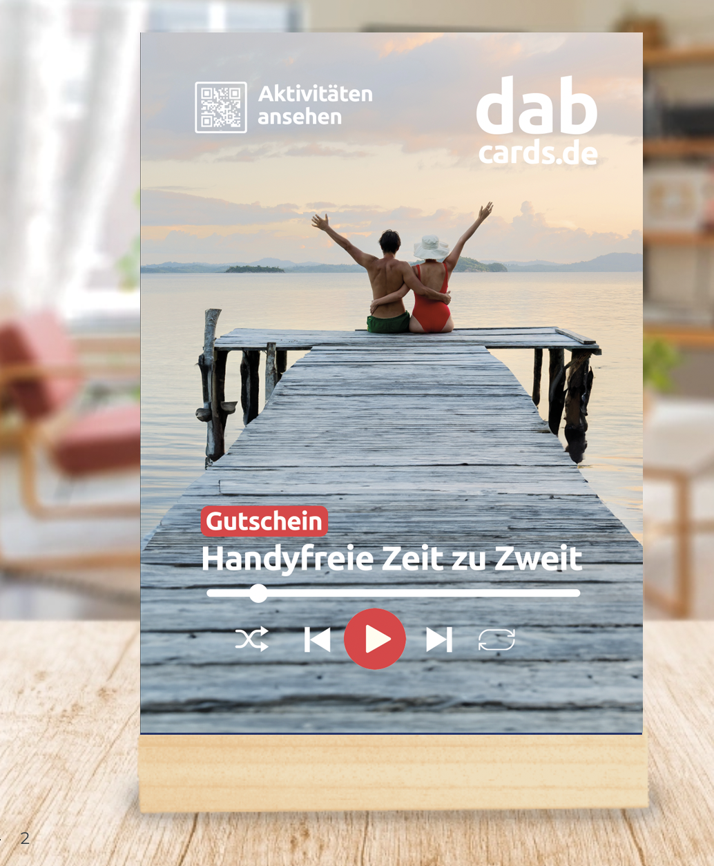 Handyfreie Zeit zu zweit: Karte aus Plexiglas