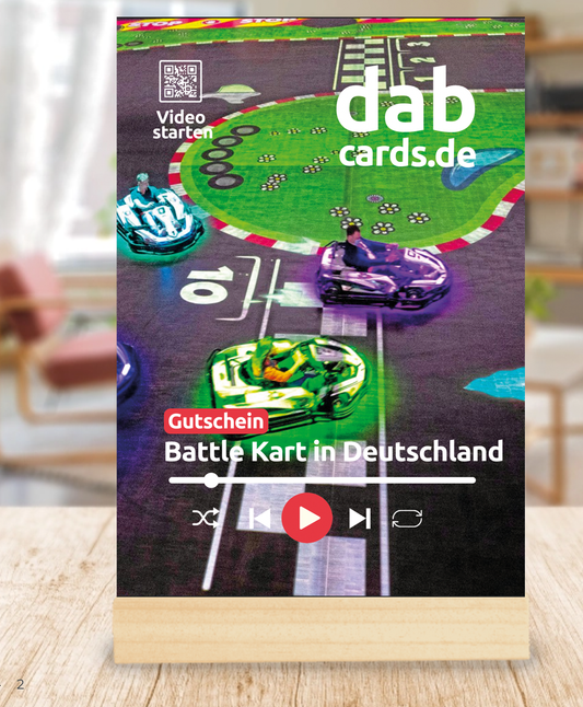 Battle Kart in Deutschland: Gutschein aus Plexiglas